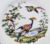 Royal Grafton England Birds of Paradise Gold & Burgundy Tea Cup & Saucer - 2