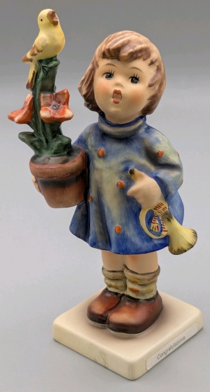 Signed 1979 Goebel Hummel W Germany "Congratulations" Figure #1770 | 5.2" Tall