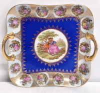 Love Story Handled Plate Bavaria, Germany 8.75" Wide