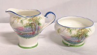 AYNSLEY Sugar & Creamer Bluebell Time Pattern
