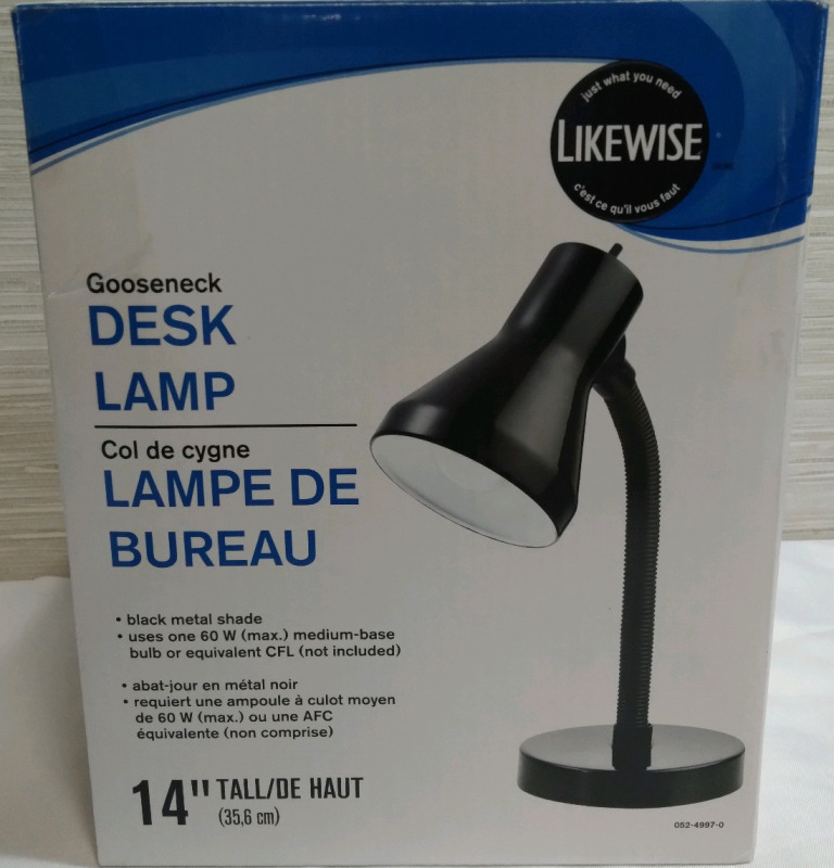 New Gooseneck Desk Lamp 14"