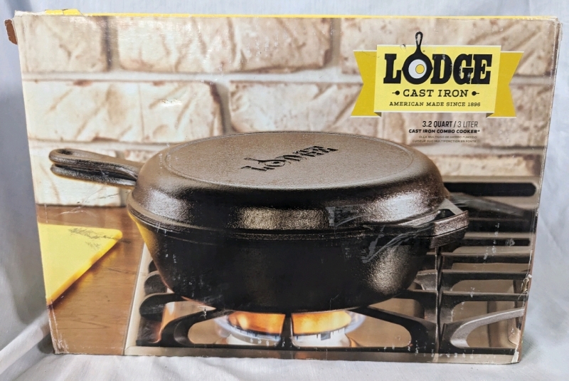 New Lodge Cast Iron Combo Cooker. Largest Pan has 8" Base.