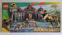 New - LEGO Jurassic Park Visitor Center : T-Rex & Raptor Attack - 30th Anniversary Set , Model # 76961 . Sealed . Retail $120