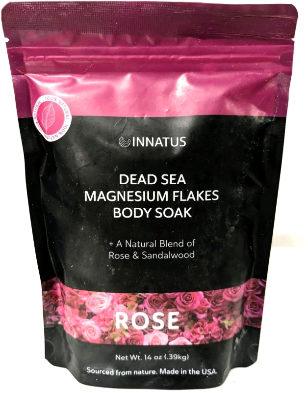 New Innatus | Rose Dead Sea Magnesium Flakes Body Soak + Rose & Sandalwood Oil | 14oz | Retails for $39 US!