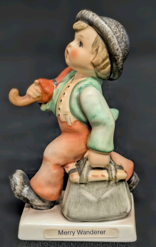 Signed 1982Goebel Hummel W Germany "Merry Wanderer" Figure #123/03 | 4.2" Tall