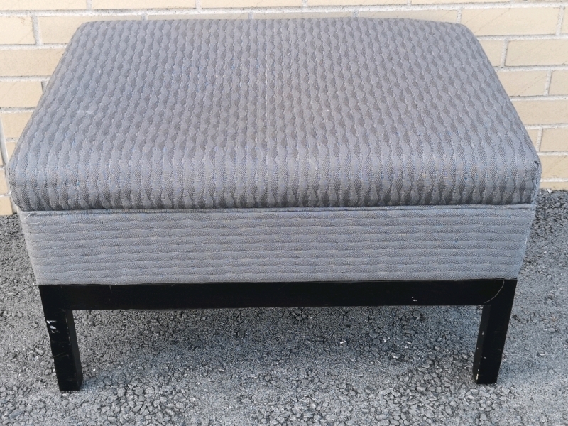 Ottoman Grey 30"L x 22"W x 18"H