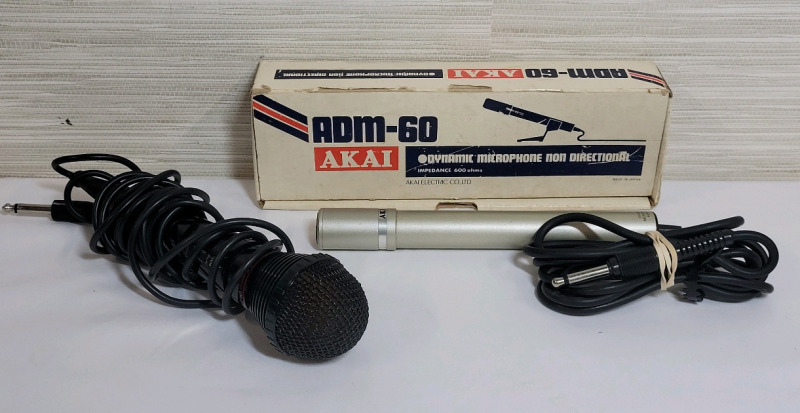 AKAI ADM-60 Un-directional Microphone & Rossetti DM-567 Un-directional Microphone . Both Untested