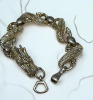 925 Sterling Silver Dragon Bracelet 7.5 Inch Stamped - 2