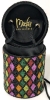 Stunning BOB MACKIE Fully Beaded Multicolor Glass Bead Cylinder Purse | 3.6" Diameter x 5.75" Tall, 22" Drop Handle