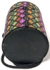 Stunning BOB MACKIE Fully Beaded Multicolor Glass Bead Cylinder Purse | 3.6" Diameter x 5.75" Tall, 22" Drop Handle - 6