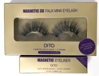 New Dito Magnetic 3D Faux Mink Eyelashes (15 Wears, No Glue Needed) & Magnetic Eyeliner (2.5ml)