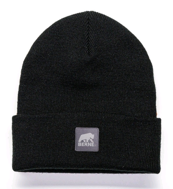 New BERNE Heritage Knit Cuff Beanie (Black) | One Size Fits Most