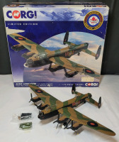 As Is - Corgi Canadian Warplane Heritage AVCO Lancaster Diecast Model w/Box , 1:72 Scale . Has Been Repaired , missing front gun .