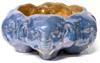 Noritake Japan Marilyn Derrin Collection Luster Ware Elephant Bowl | 8.25" Diameter x 3.75" Tall