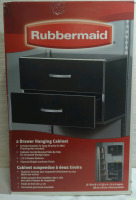 New Rubbermaid 2 Drawer Hanging Cabinet 22x15x16"