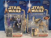 2 Vintage Sealed | Starwars Attack Of The Clones & The Phantom Menace Action Figures | Obi-Wan Kenobi: Coruscant 3.5" Tall | Lott Dod Neimoidian Senator 4" Tall