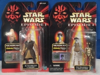 2 New Vintage Sealed | Star Wars Episode 1 Action Figures With Comm Tech Chips For Voice Activation | Ki-Adi-Mundi 4" Tall | Ody Mandrell 4" Tall