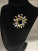 Stunning Sherman Aurora Borealis Wreath Brooch 18 Stamens Large Signed - 3