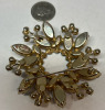 Stunning Sherman Aurora Borealis Wreath Brooch 18 Stamens Large Signed - 6