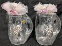 2 Potpourri Topped Gift Jugs. Jugs Stand 7" Tall.