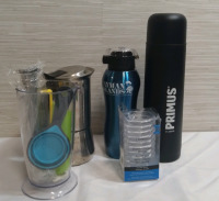 Various tumblers and Kitchen Supplies