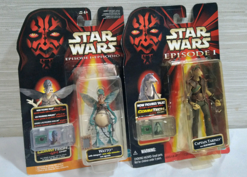 2 New 1998 Hasbro Star Wars Episode 1 Captain Tarpals & Watto Action Figures