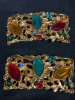 DOR Pat Pending Rhinestone Shoe Clips Signed Pearl Burst Earrings Stylish Wide Hoops - 2