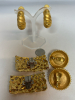 DOR Pat Pending Rhinestone Shoe Clips Signed Pearl Burst Earrings Stylish Wide Hoops - 4