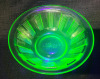 Vintage Kellogg's Uranium Glass Cereal Bowl . Measures 2" tall & 5.5" diameter . No chips or cracks - 4