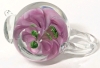 Dynasty Gallery Heirloom Collectibles Pink Rose Teapot Art Glass Paperweight | 3" Tall - 4