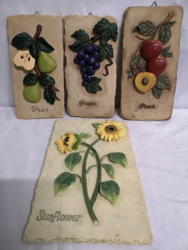 4 Wall Decor Fruit and Flowers