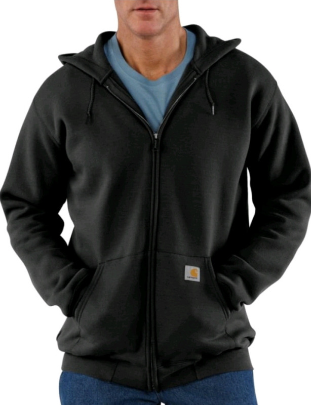 New Carhartt | Mens Size: 2XL | Colour: Black | Midweight Hooded Zip Front Sweatshirt | Model#TS0122-M<br/>