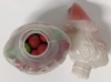 Vintage & MCM Christmas | 5 Chenille & Clay Face Pipe Cleaner Santa Gnome Ornaments (3" ea) & 2 1970s Santa & Frosty Candy Containers Made in Hong Kong w Contents (4.25" Tall ea) - 8
