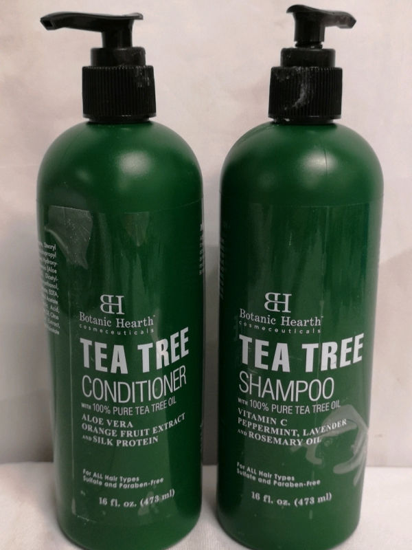 New Botanic Hearth Tea Tree Shampoo & Conditioner 473mL - For All Hair Types