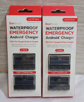 New - EcoBoost USB-C Waterproof Emergency Android Charger . Two (2) - 2-Packs