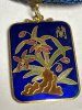Vintage Cloisonn&eacute; Floral Necklace Modern Rhinestone Draped Choker Necklace - 4