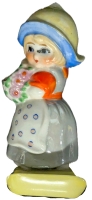 Vintage Japan Lusterware Dutch Flower Girl Wall Pocket / Holder | 5.5" Long