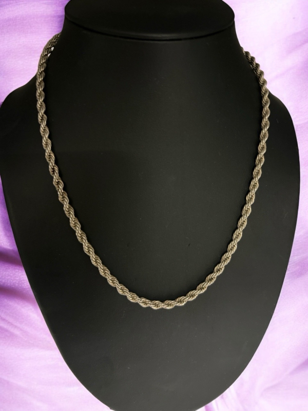 Substantial Sterling Rope Chain 18 Inch