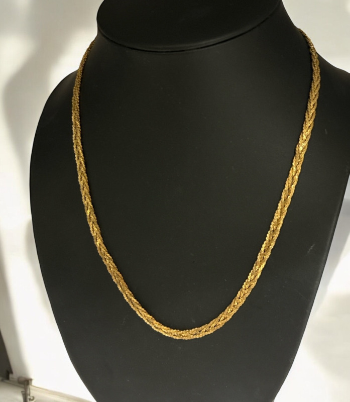 Classic Substantial Gold Filled Braided Chain 18 Inch