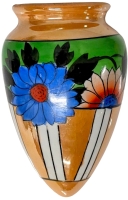 Japanese Lusterware Porcelain Wall Pocket Vase | 4" x 2" x 6.15" Long