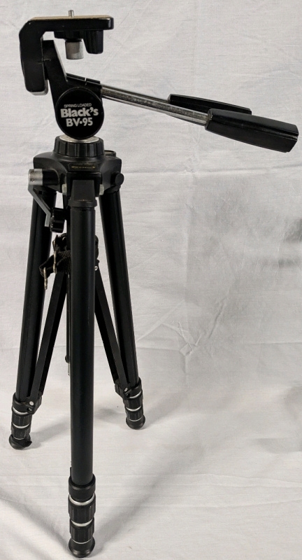 Spring Loaded Blacks BV • 95 Tripod. 25" - 52.5" Tall.