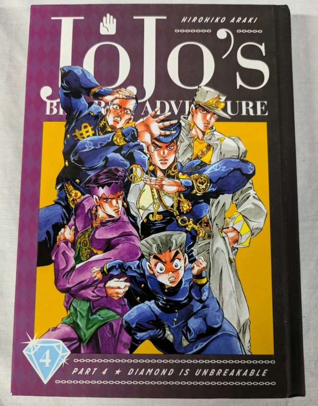 New Hardcover Copy of "JoJo's Bizzare Adventure: Diamond is Unbreakable Part 4." Manga By Hirohiko Araki