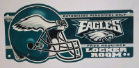 NFL Football Philadelphia Eagles Locker Room Wall Sign , measures 19"×9" . Single Sided