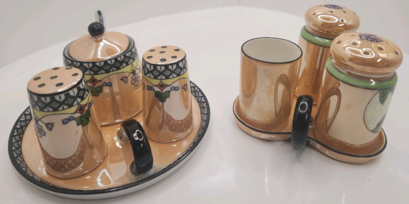 2 vintage Japanese salt and pepper sets