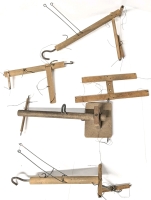 5 Vintage Wood & Metal Marionette Rigs | Up to 10.85" Long