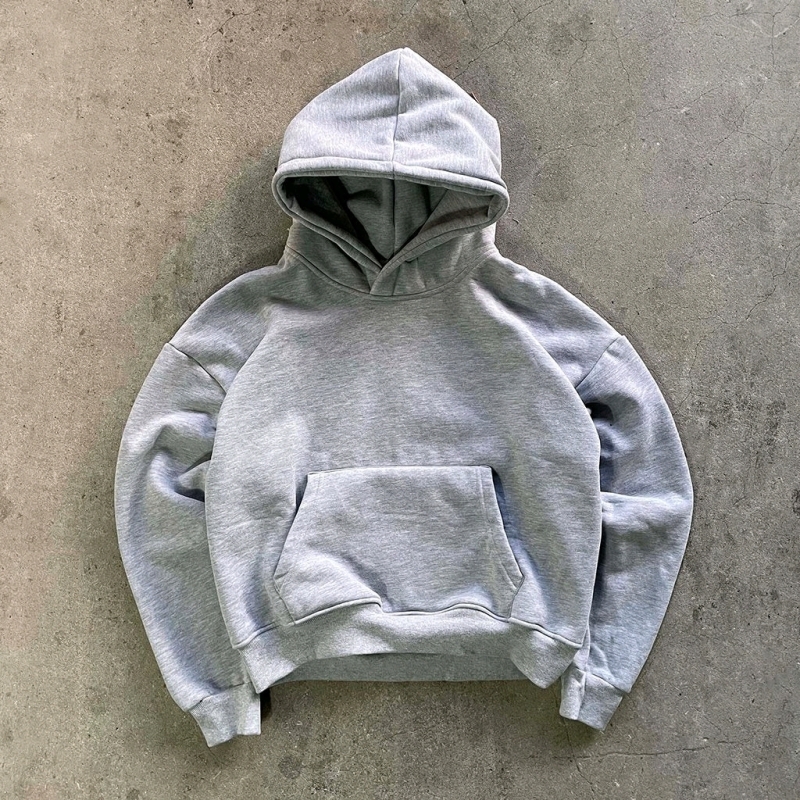 New Size Large | Concrete Orchids Core Boxy Hoodie (Heather Grey) | Retails for Over $80!