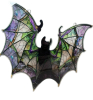 Vibrant Acrylic Bat Suncatcher Stunning Stained Glass-Style Hanging Ornament 8" x 7.3" - 3