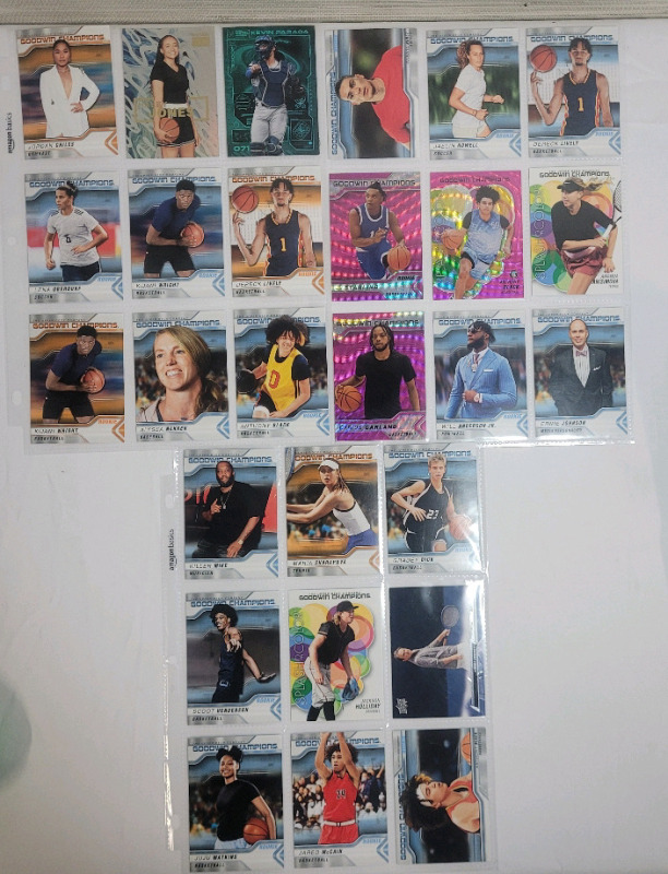 Multi-Sport Trading Card Singles . Basketball , Tennis , Music , Soccer , Baseball , Gymnastics . 27 Trading Cards