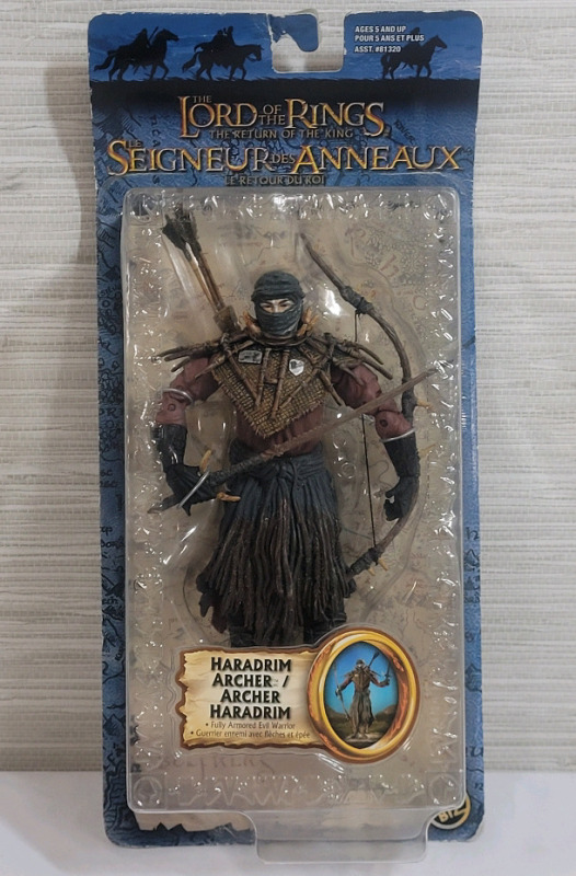 New - 2003 Lord of the Rings : Return of the King " Haradrim Archer " Action Figure .