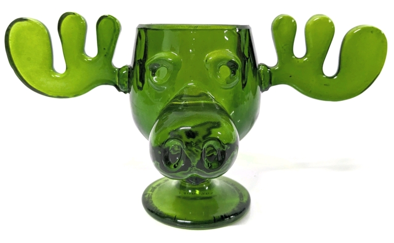 National Lampoons Christmas Vacation Green Glass Moose Mug | 8" Across x 3.75" x 4.25" Tall